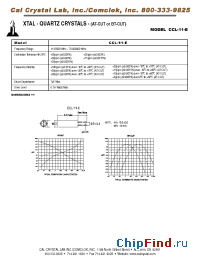 Datasheet CCL-11-E производства CalCrystal